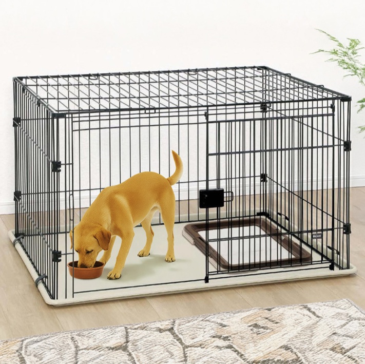 ペットケージ 静音スライド扉付き大型犬用ケージ