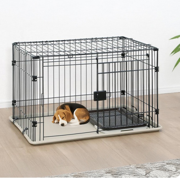 ペットケージ 静音スライド扉付き大型犬用ケージ
