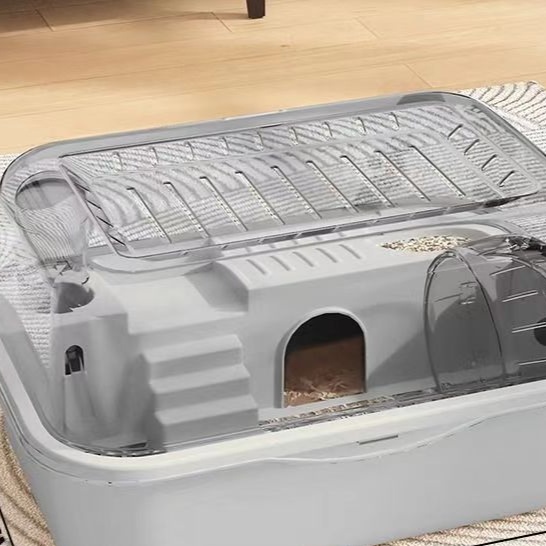 ペットケージ 小動物用透明二層式飼育ケージ