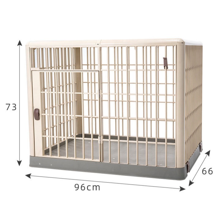 多機能ペットケージ 天窓付き移動式犬ケージ