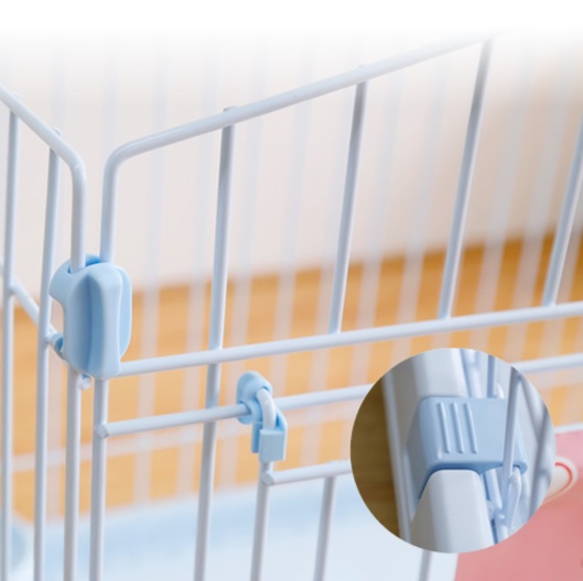 ペットケージ 小型犬用屋根付き移動式犬ケージ