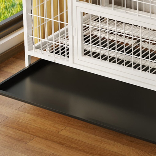 大型犬用収納棚付き移動式ペットケージ