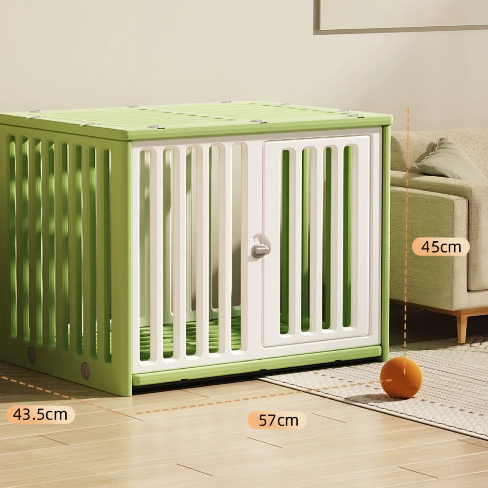 ペットケージ 樹脂製耐咬み犬ケージ 移動式キャスター付き多機能ペットハウス