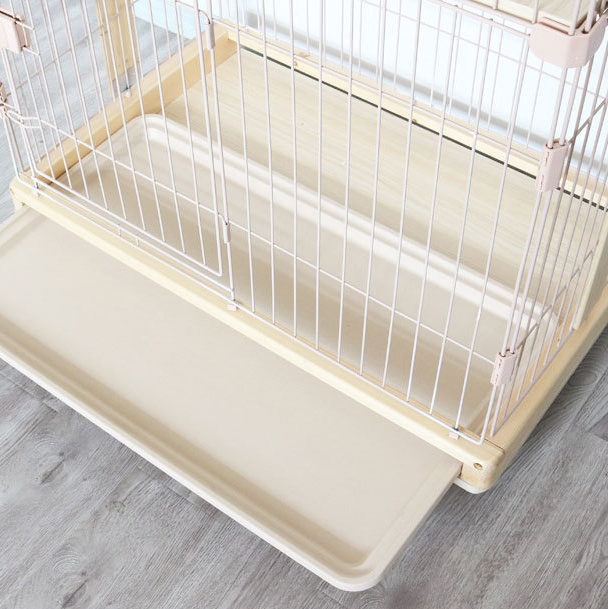 ペットケージ 木製移動式三段猫ケージ