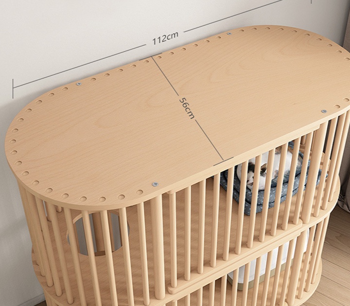ペットケージ 二階建て木製猫ケージ 移動式大型ペットハウス