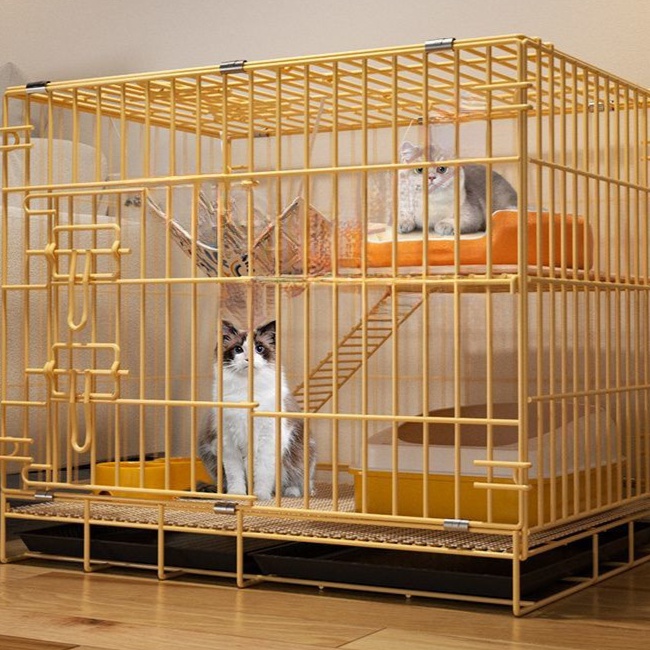ペットケージ 二段式大型猫ケージ 密閉防護設計 安全構造
