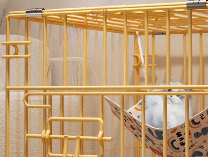 ペットケージ 二段式大型猫ケージ 密閉防護設計 安全構造