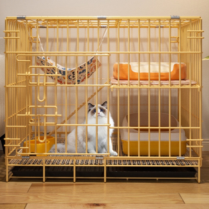 ペットケージ 二段式大型猫ケージ 密閉防護設計 安全構造