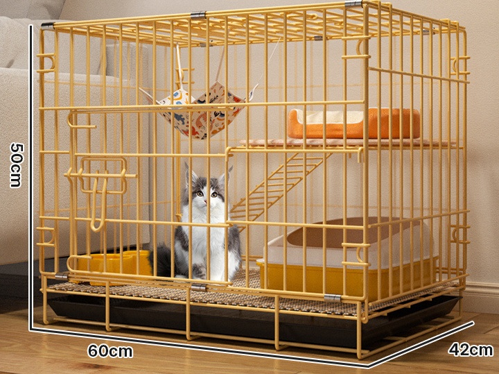 ペットケージ 二段式大型猫ケージ 密閉防護設計 安全構造