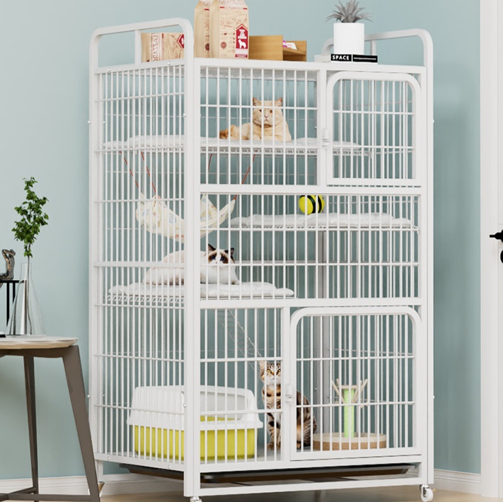 大型多段式猫用ペットケージ移動式