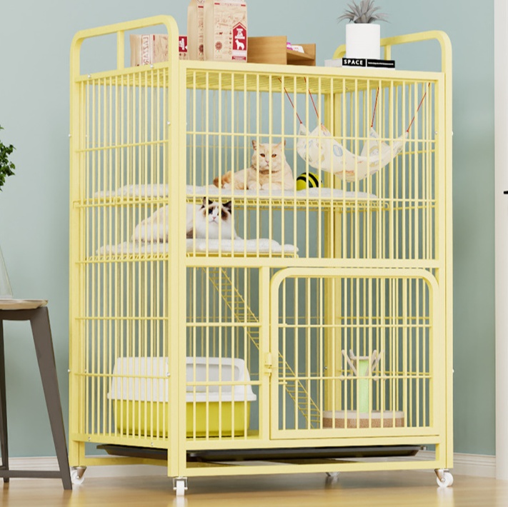 大型多段式猫用ペットケージ移動式