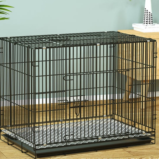 高密度設計・折りたたみ式 底部トレー付きの小型猫用ペットケージ