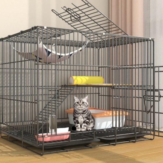 ペットケージ 多層式 大型猫用ケージ 階段付き・遊び場充実タイプ