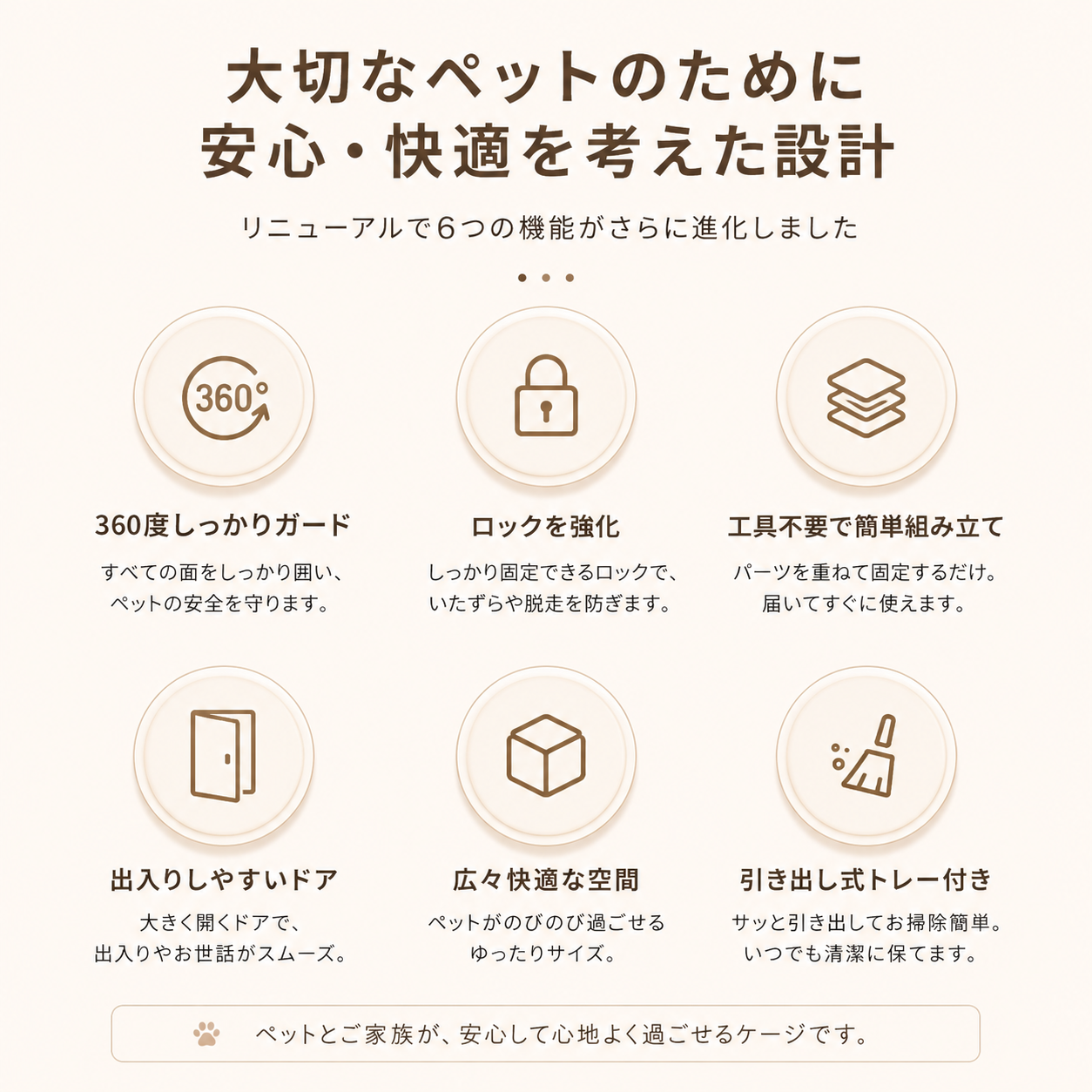 メイン画像:4枚目:猫用ケージ 大型猫対応 折りたたみ式 2段 スロープ階段 トレー付き ハンモック・マット付き