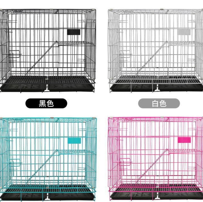 メイン画像:2枚目:ペットケージ 猫用二段式ワイヤーケージ階段付き