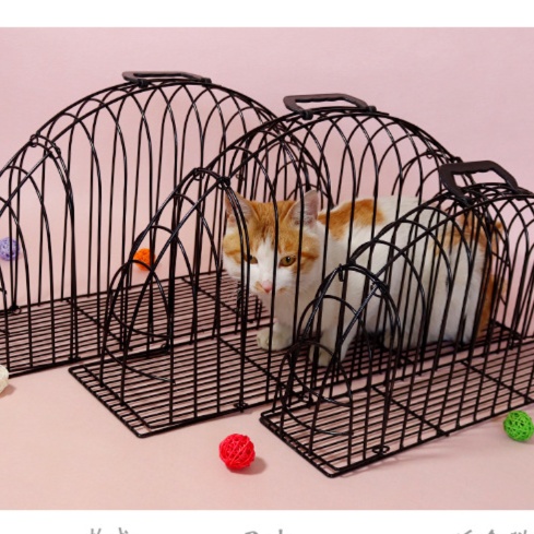 メイン画像:2枚目:ペットケージ 折りたたみ式猫用ワイヤーケージ防カ指甲設計