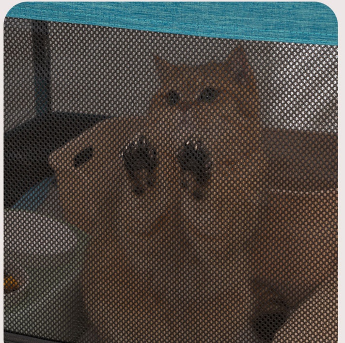 メイン画像:6枚目:ペットケージ 矩形猫用ハウス 通気性抜群 折りたたみ式