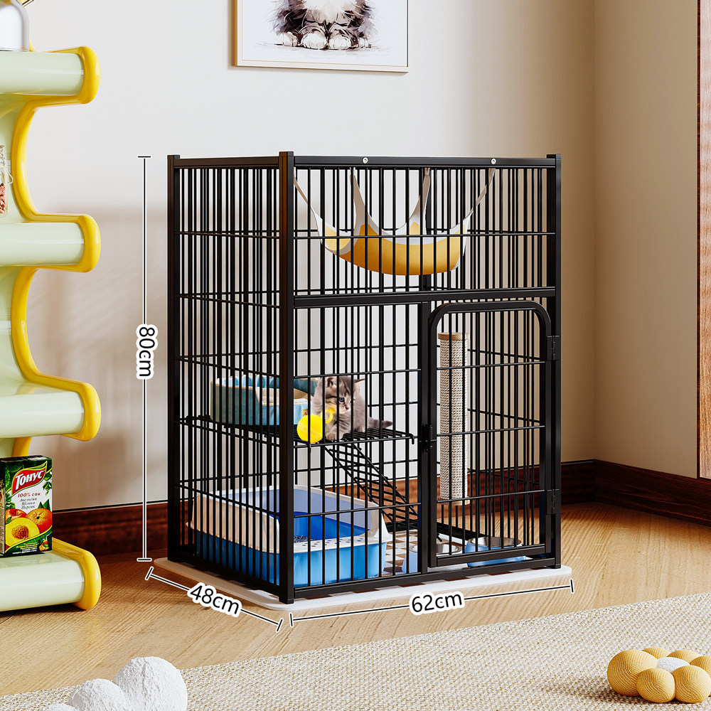 メイン画像:1枚目:ペットケージ 大型三段式多頭飼い対応猫用ケージ