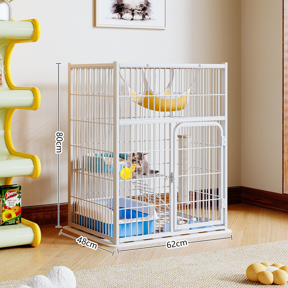 メイン画像:2枚目:ペットケージ 大型三段式多頭飼い対応猫用ケージ