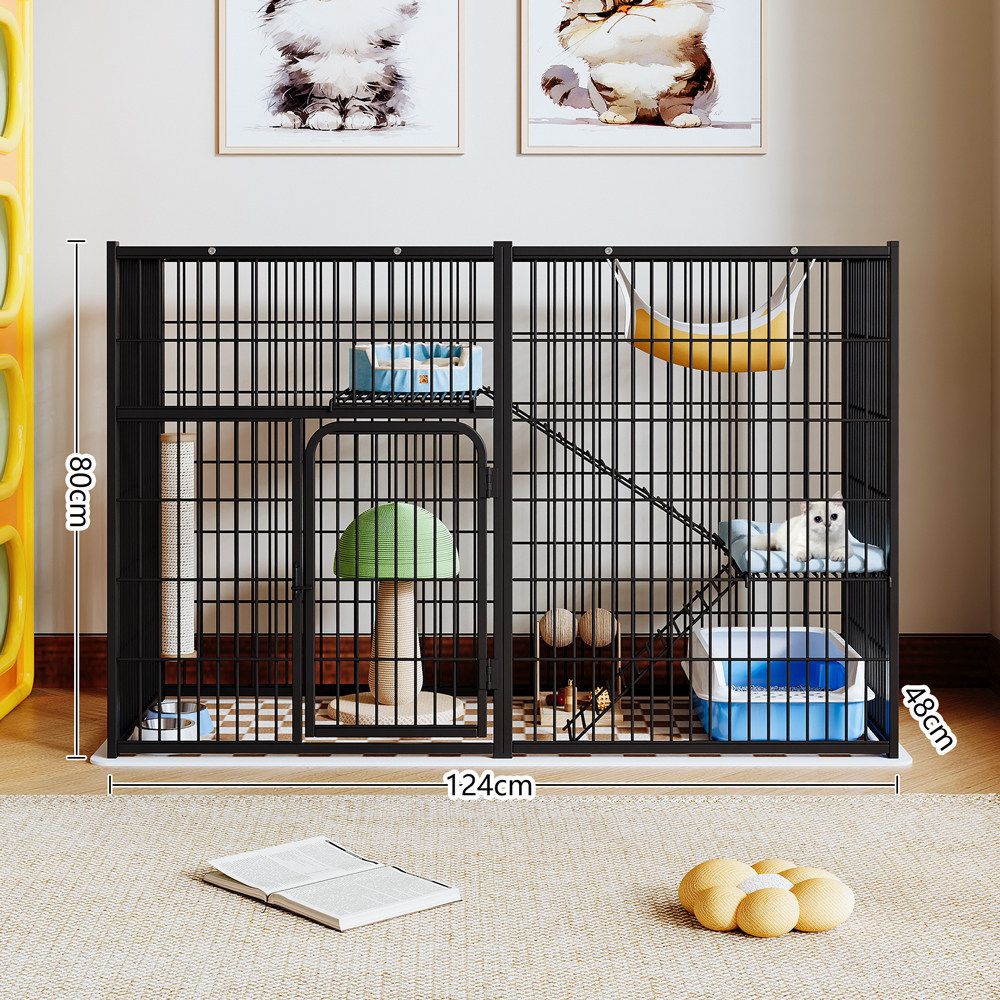 メイン画像:3枚目:ペットケージ 大型三段式多頭飼い対応猫用ケージ
