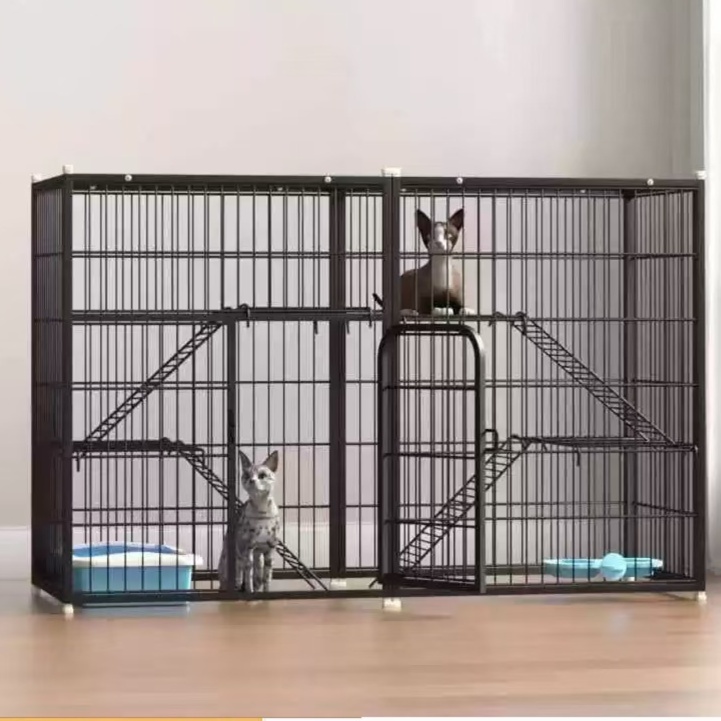メイン画像:3枚目:ペットケージ 超大型猫ケージ三段多層階段付き広々別荘タイプ