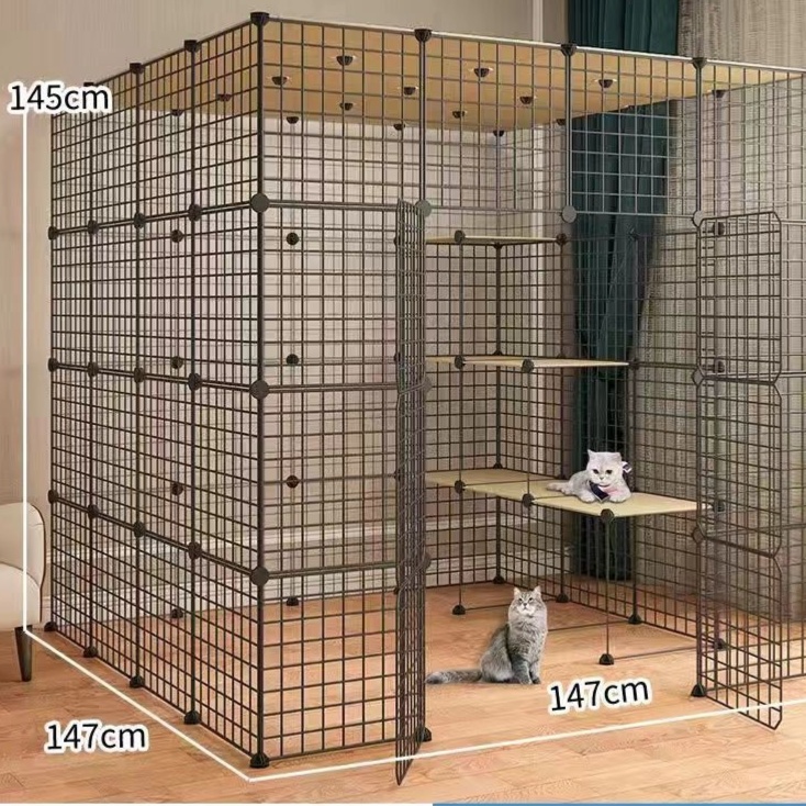 メイン画像:2枚目:ペットケージ 大型組み立て式多段猫ケージ