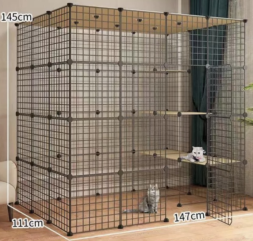 メイン画像:3枚目:ペットケージ 大型組み立て式多段猫ケージ