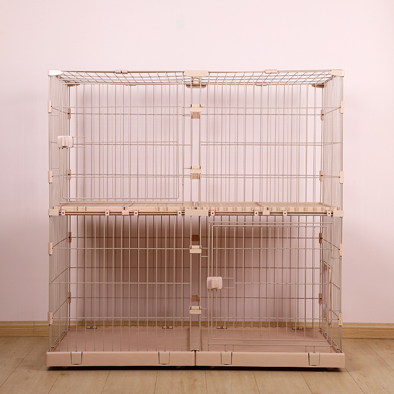 ペットケージ 二段式組み立て自由猫ケージ大型