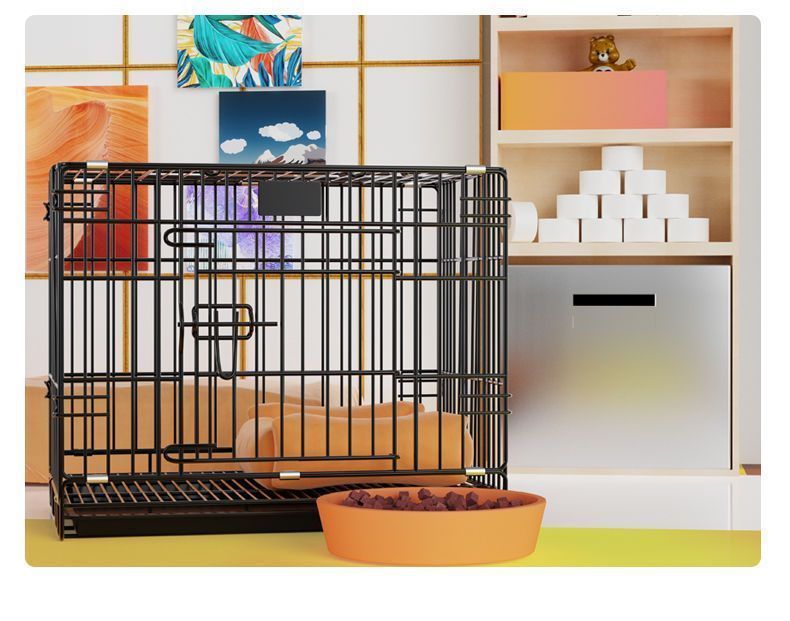 ペットケージ 引き出しトレー付き大型犬ケージ 折り畳み式