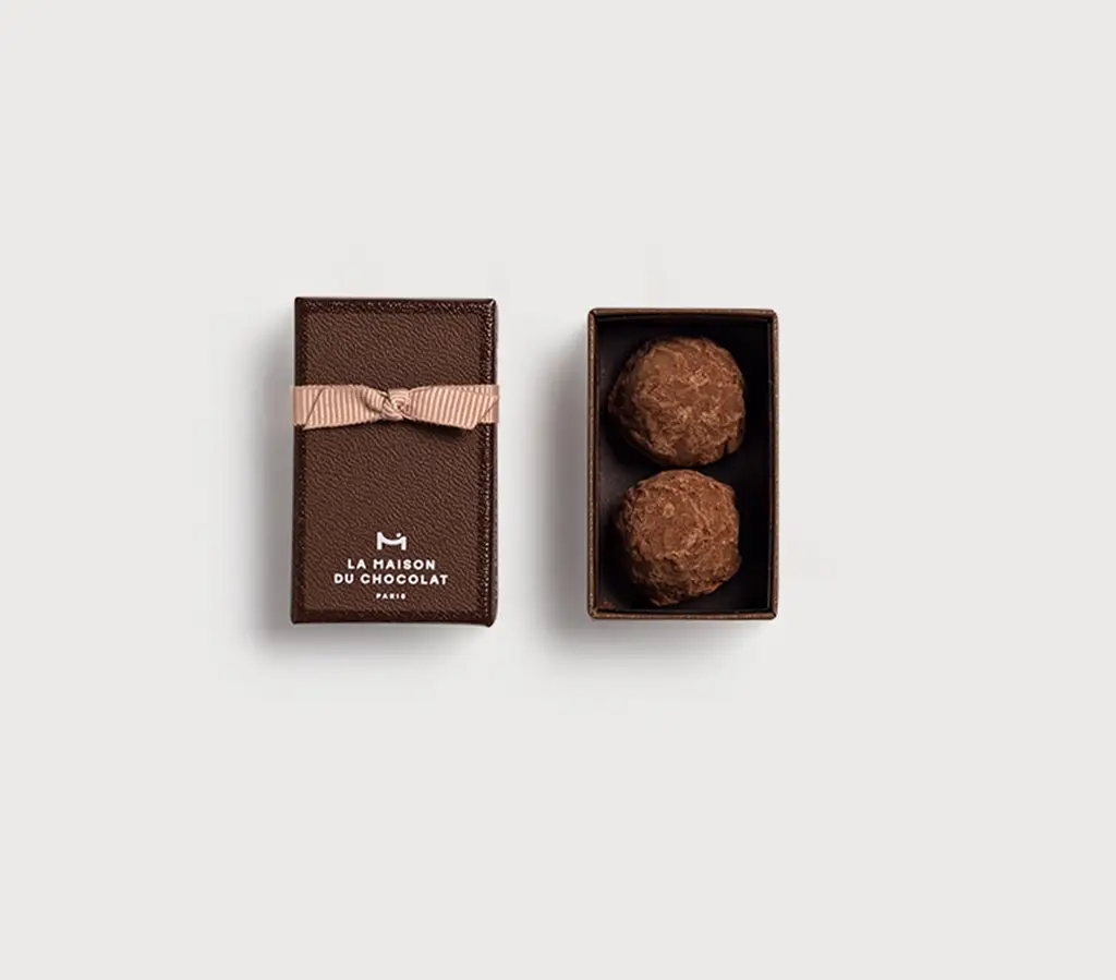 メイン画像:0枚目:La maison du chocolat　トリュフ プレーン 2粒入