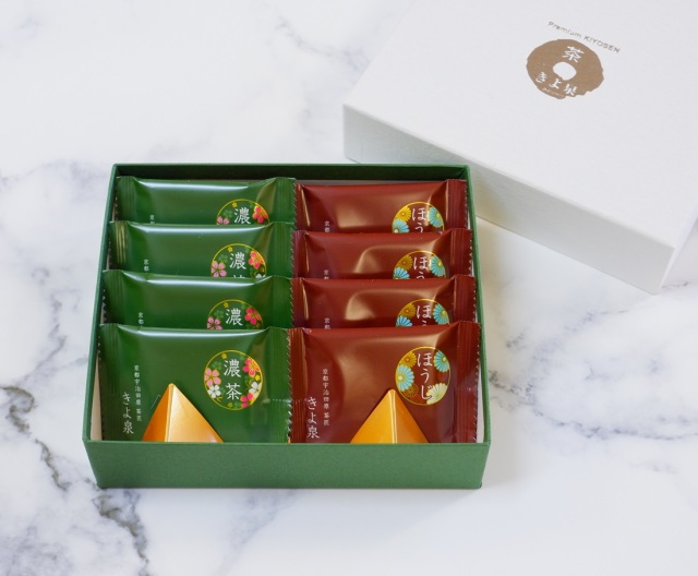 メイン画像:4枚目:きよ泉 宇治のチョコレート【抹茶・ほうじ茶】8枚入り 