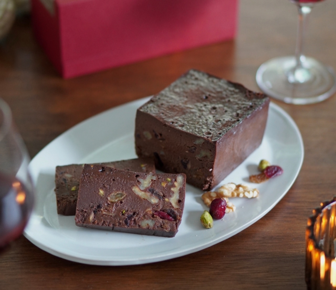 メイン画像:2枚目:純米大吟醸酒粕の濃厚テリーヌショコラ(ナッツ＆フルーツ)　チョコレート