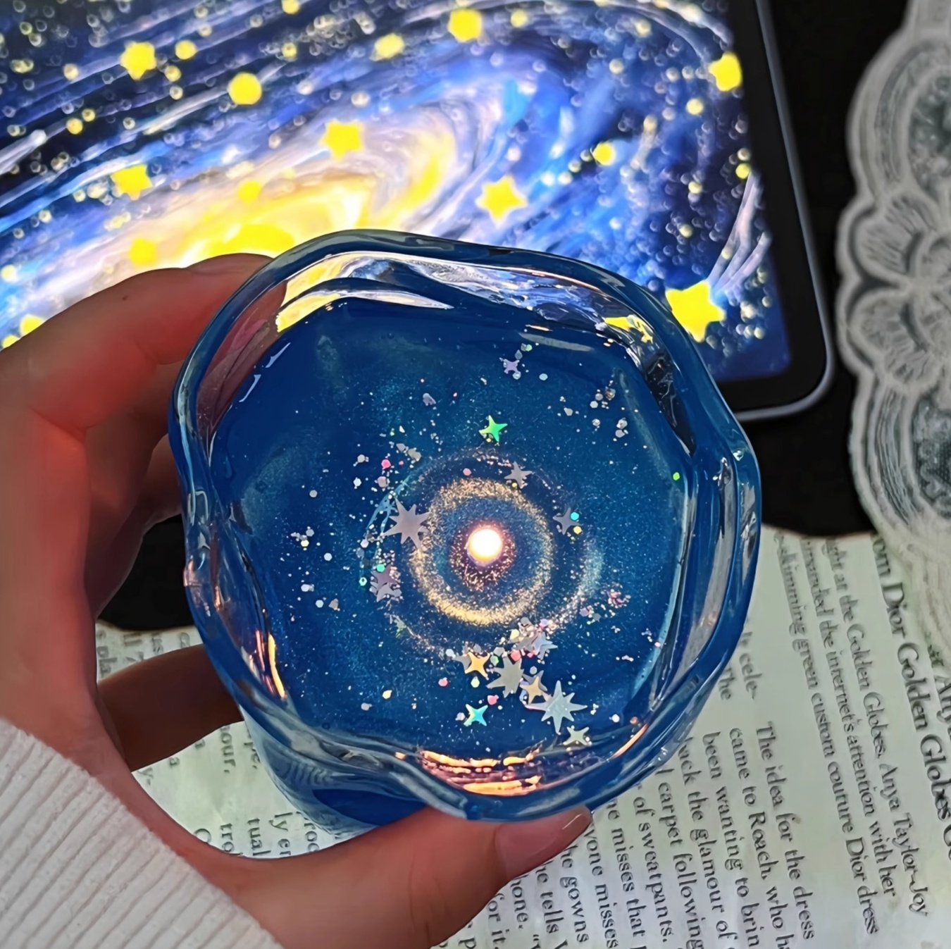 リラックスグッズ 星空の輝きアロマキャンドル