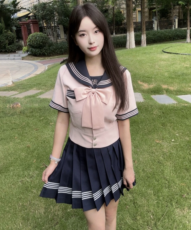 清楚系セーラー服風制服コスプレセット | 制服コスプレ専門通販サイト