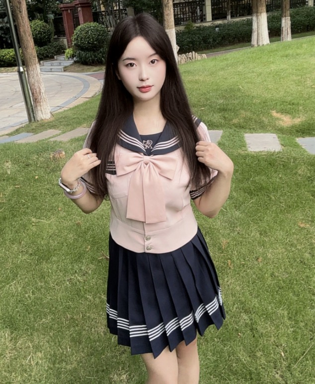 メイン画像:2枚目:清楚系セーラー服風制服コスプレセット