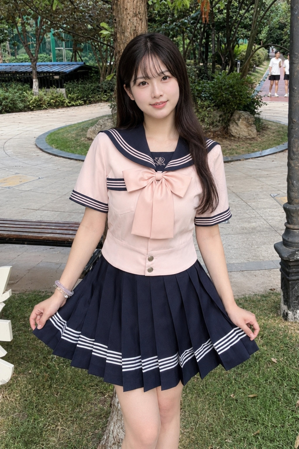 メイン画像:0枚目:清楚系セーラー服風制服コスプレセット