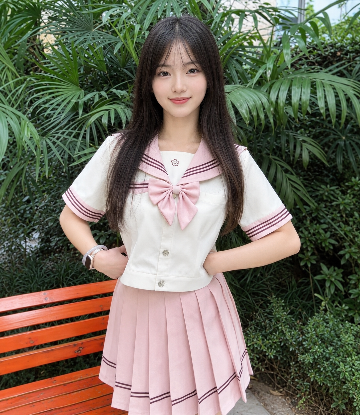 メイン画像:0枚目:制服コスプレ 清楚系セーラー服上下セット