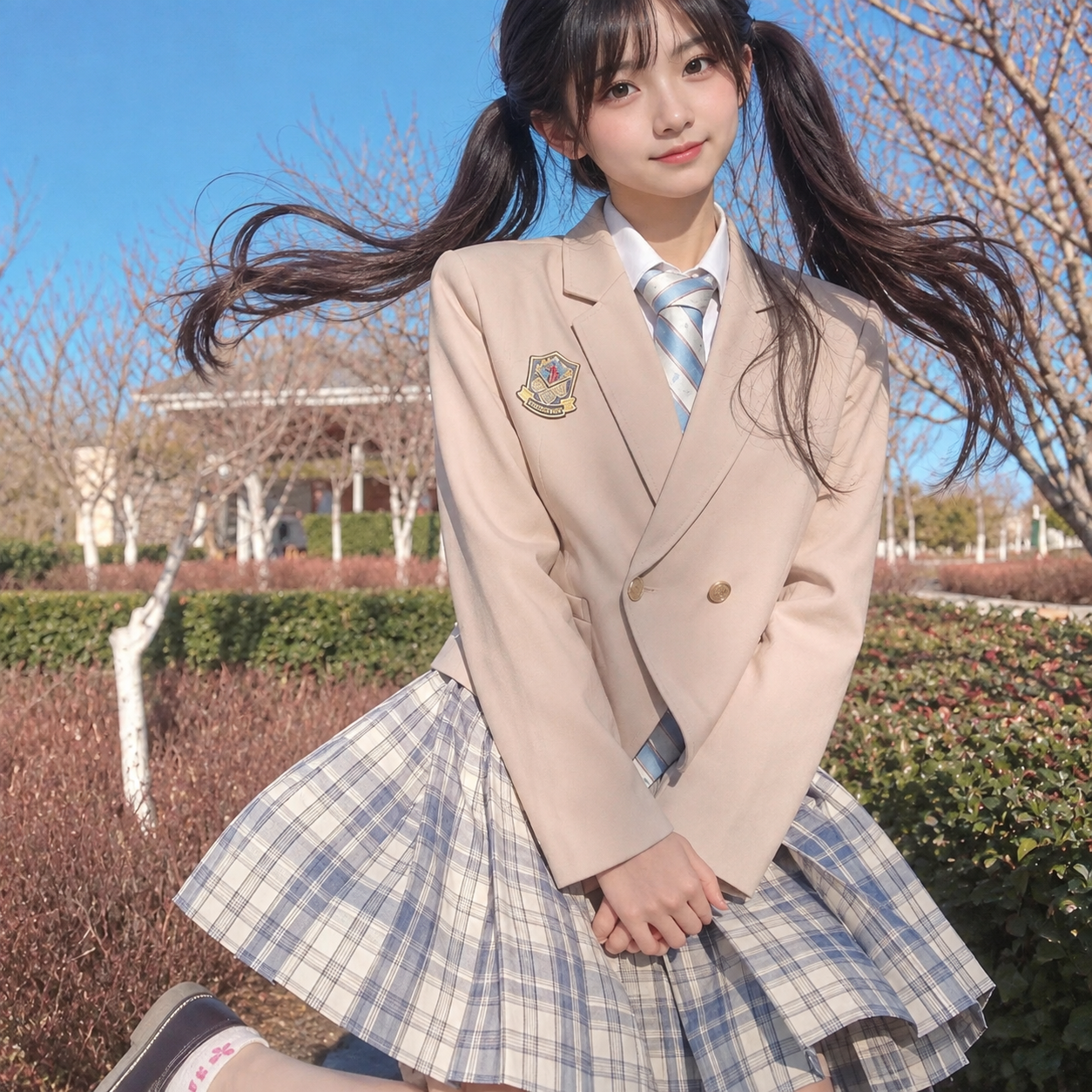 メイン画像:0枚目:制服コスプレ 清楚系学園風ダブルブレザージャケット