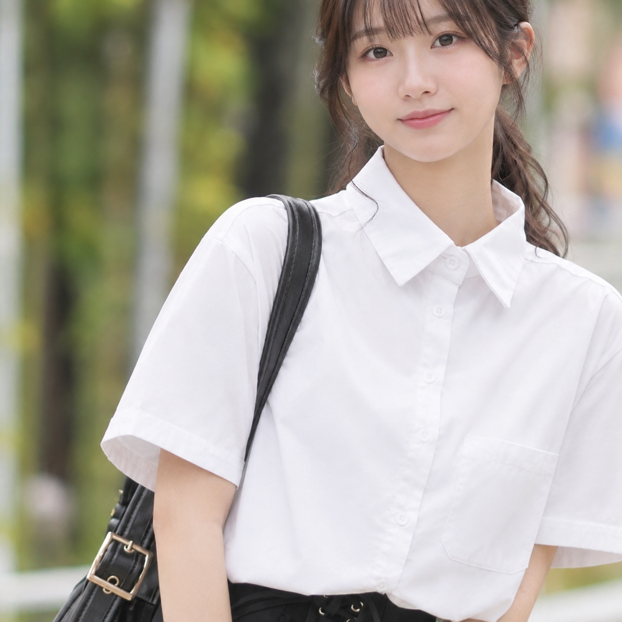 メイン画像:0枚目:清楚系半袖シャツ制服コスプレ