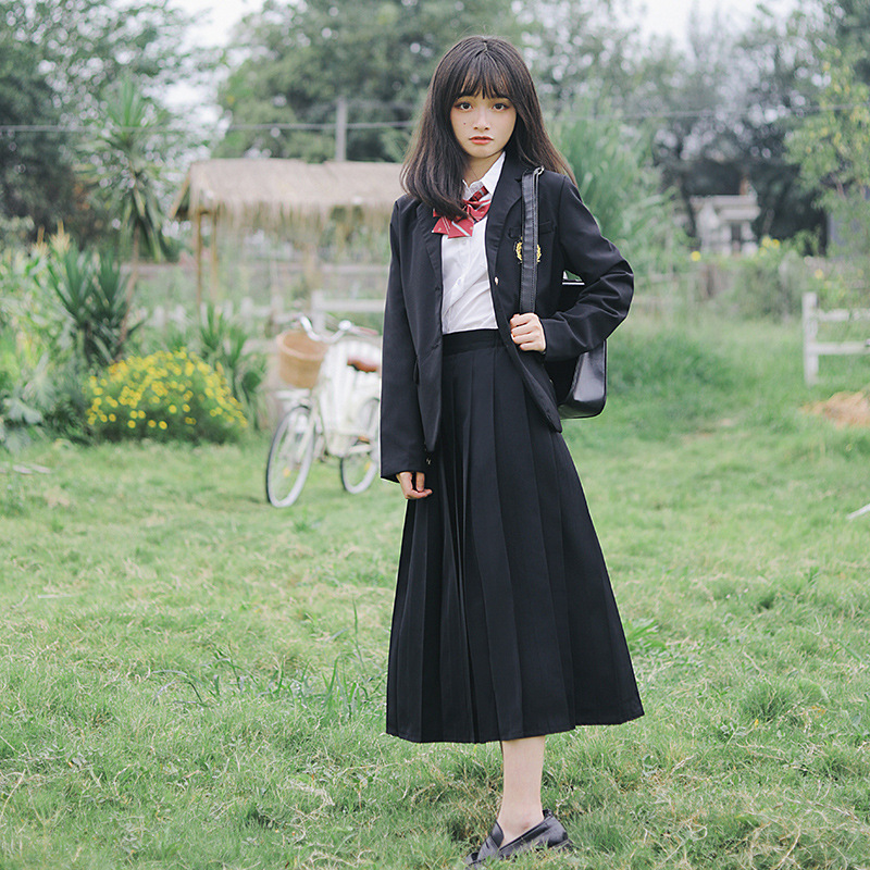 制服コスプレ 正統派学園風ブレザー制服セット四点