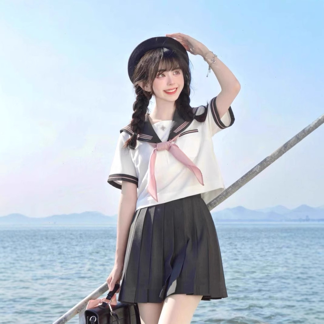 制服コスプレ 爽やか夏色セーラー服コスプレ二点セット