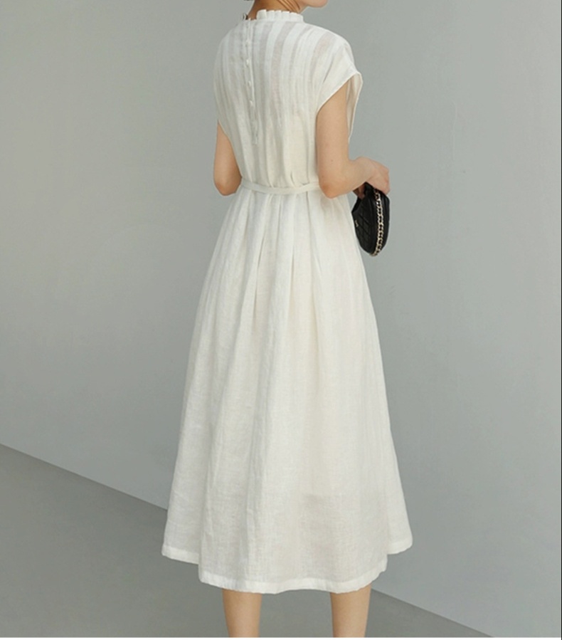 非表示(値段) 体型カバー すっきり見せ 上品ギャザーシャツワンピース