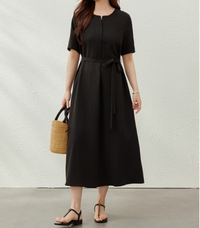 ワンピース 非表示(値段)　やさしさ漂う涼やか美シルエットワンピース
