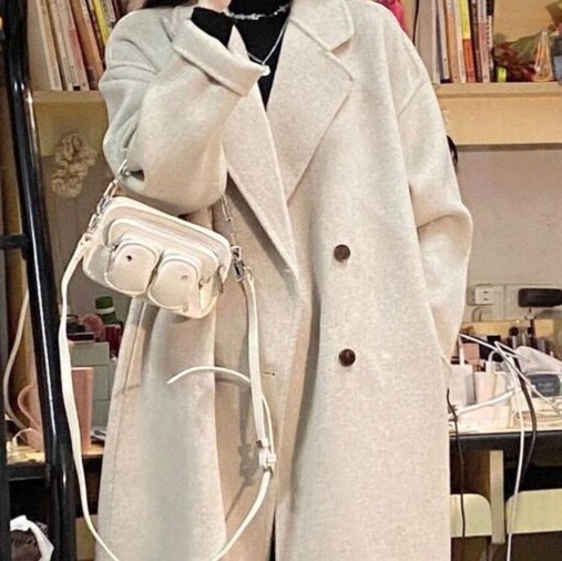 体型カバー ゆったりシルエット大人コート