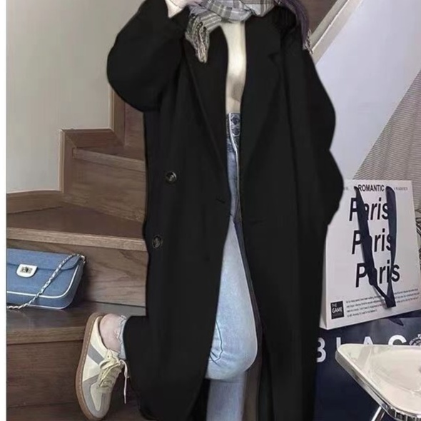 体型カバー ゆったりシルエット大人コート