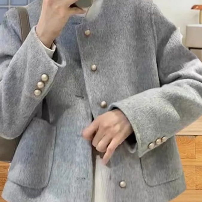 体型カバー ふんわり軽やか ボタンジャケット