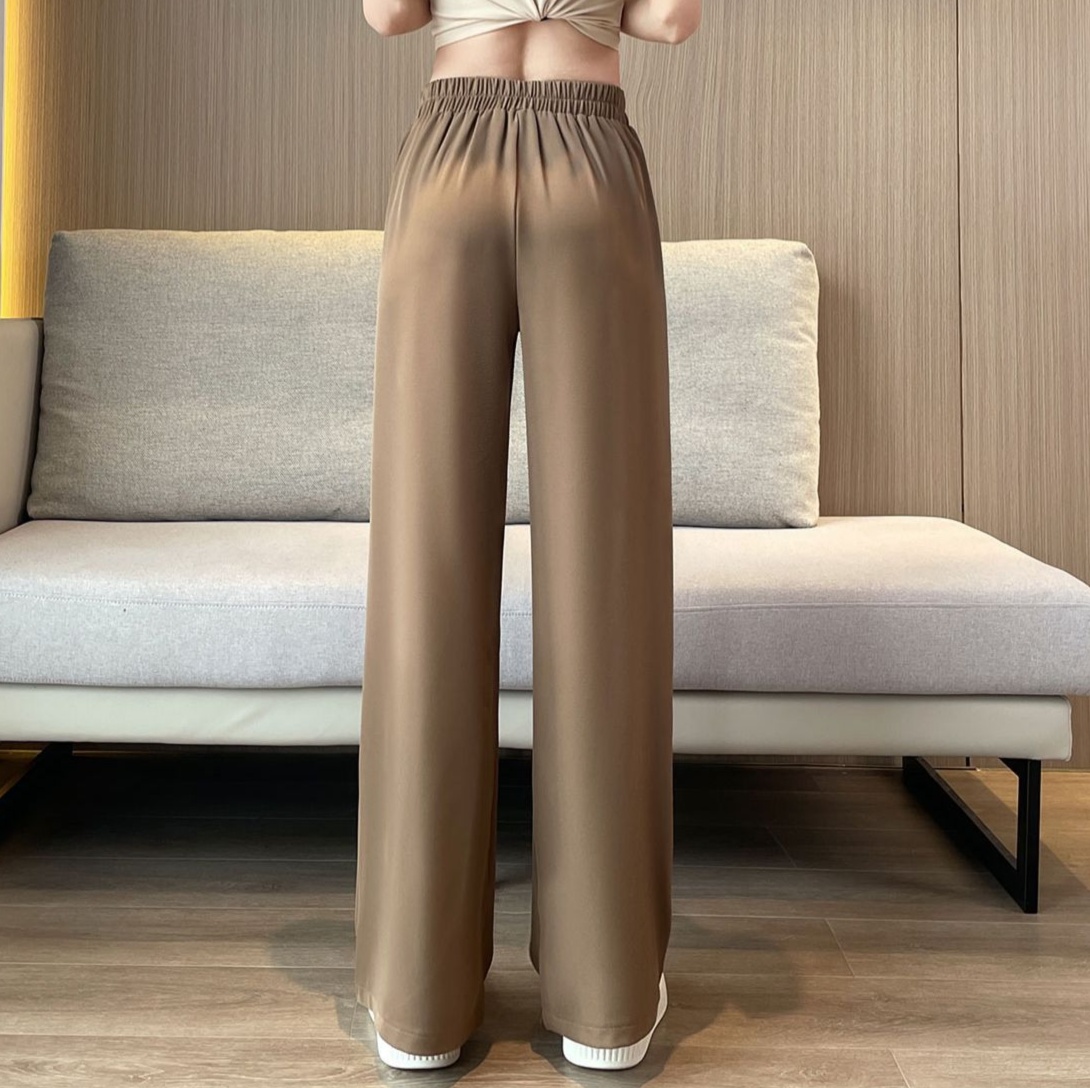 体型カバー ゆったりワイドシルエットパンツ