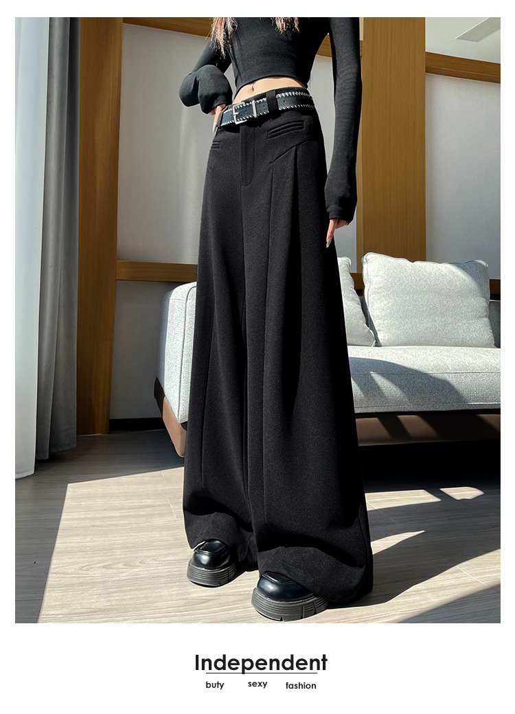 体型カバー美脚見え超ゆったりワイドパンツ