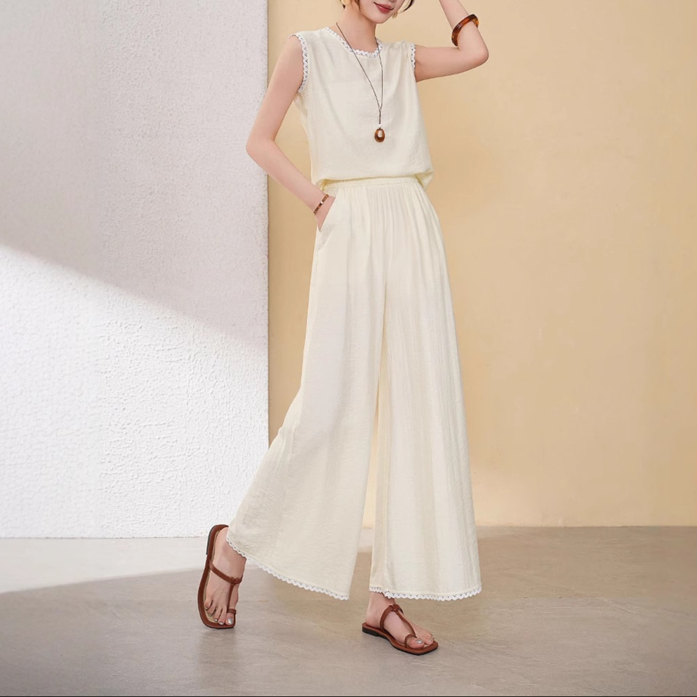 オールインワンコーデ 涼やか夏のゆったりツーピース