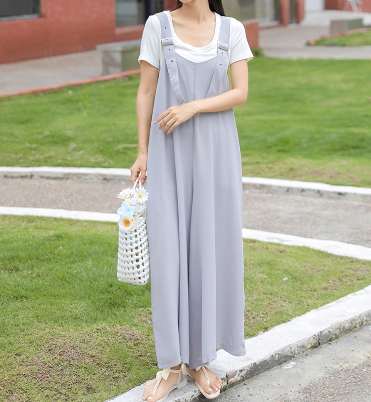 オールインワンコーデ 涼やか楽ちんオーバーオールサロペット